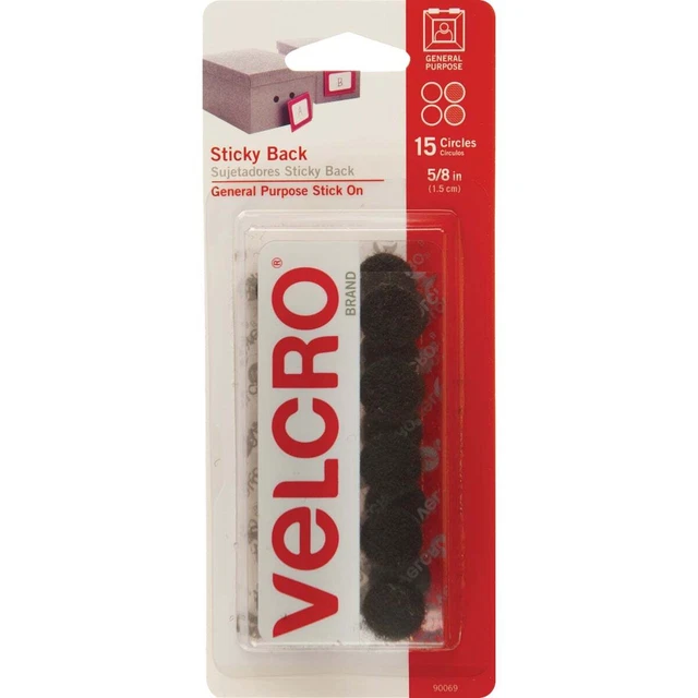 Hook and Loop Brand 5/8 In. Black Hook & Loop Discs (15 Ct.) 90069 Hook and Loop