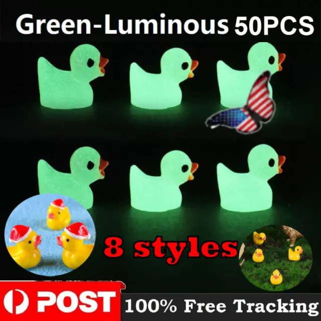 50PCS Mini  Rubber Ducks  Miniature Resin Ducks Yellow Tiny Duckies NICE！