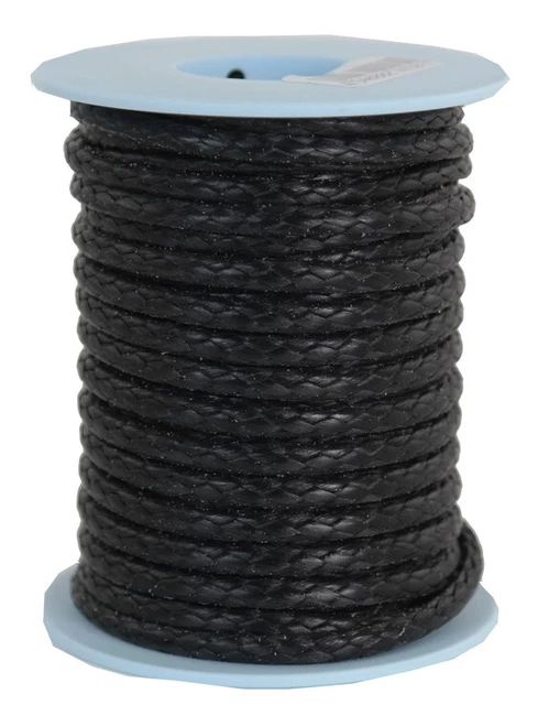 DYNEEMA Flechtleine / Seil / Flechtschnur Ø 4mm / 10 Meter Fb. black / 1.300 daN