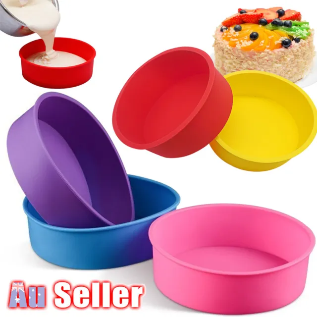 6/7/9" Round Bread Silicone Tray Cake Pan Bakeware Mold Kitchen Baking Mould