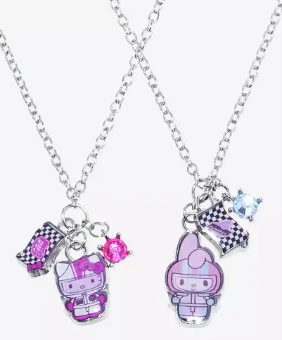 Sanrio Hello Kitty and My Melody Racer Best Friend Necklace Set