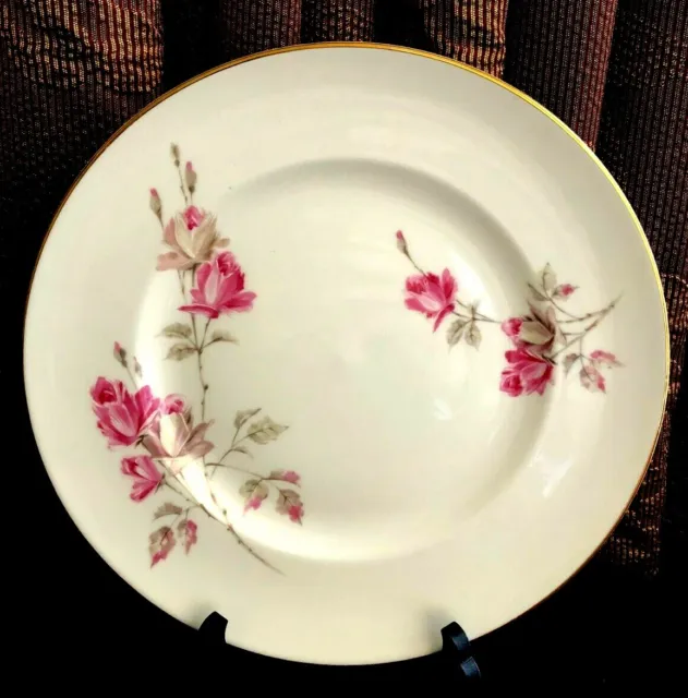 1930s Antique Crown Staffordshire Fine Bone China Salad Plate Hand Painted 8.3"