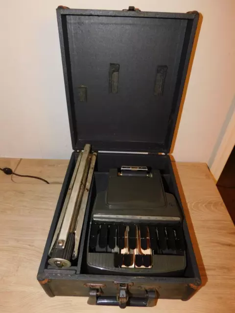 Vintage Stenograph Reporter Shorthand Machine & Case & Paper