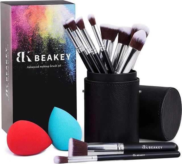 BEAKEY Pennelli per Fondotinta, Per Sfumare il Viso, Cipria e Fard, Idea Regalo.