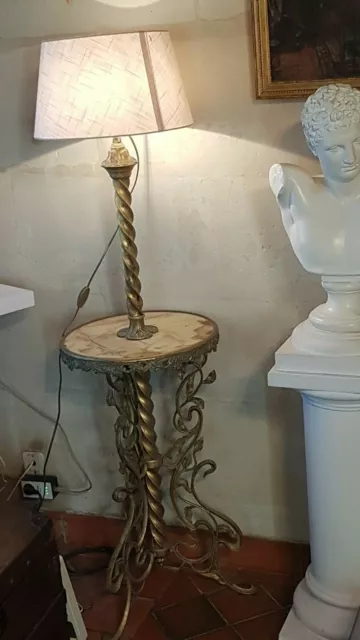 lampe de fumeur en bronze Napoléon III 1,52 m, électrifié