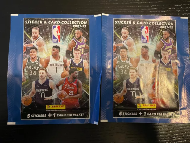 NBA Stickers & Card 2021 2022 50 bustine figurine Panini da box v. Promo