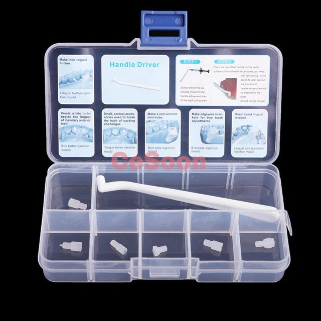 6Pc/Box Dental Orthodontic Mold Mini Accessories Bracket Injection Lingual Butto