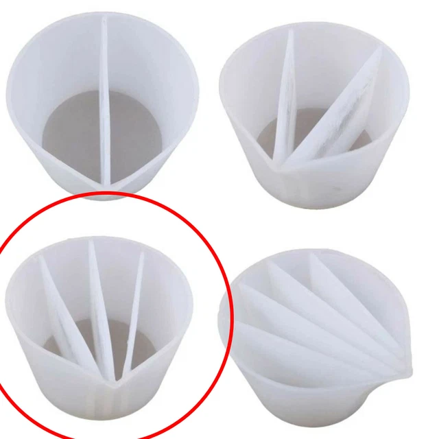 Multi Pour Cup Resin Silicone Mold Epoxy Casting Acrylic Paint Rainbow Reusable~
