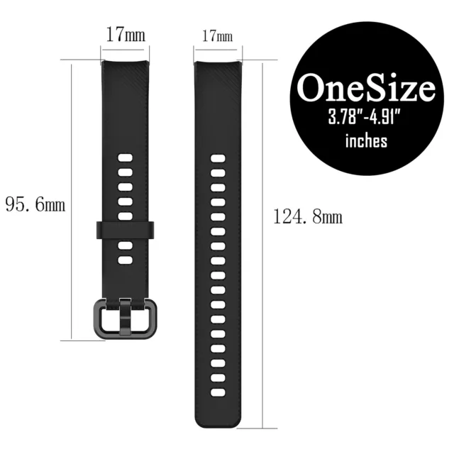 Silicone Sport Watch Adjustable Wristband Strap Replacement For Honor Band 4 / 5 2