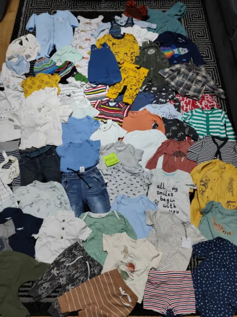 #B06💙Huge Bundle Of Baby Boy Clothes 0-3-6months NEXT GEORGE JASPER M&P TU BATM