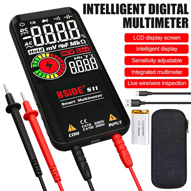 BSIDE S10 / S11 Smart Digital Multimeter AC DC NCV Tester Meter Auto Range UK