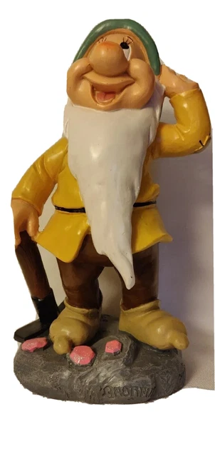 NEW! Disney HAPPY Garden Statue Snow White Seven Dwarfs Indoor/Outdoor 8”