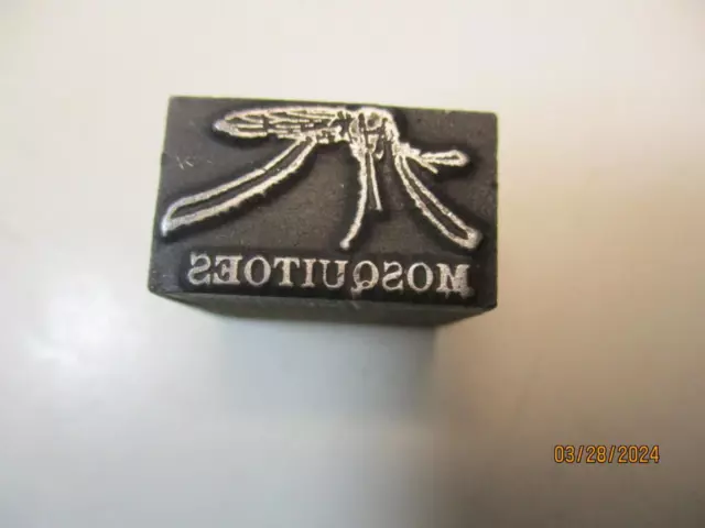 Printing Letterpress Printer Type Block Decorative Mosquito Print Cut