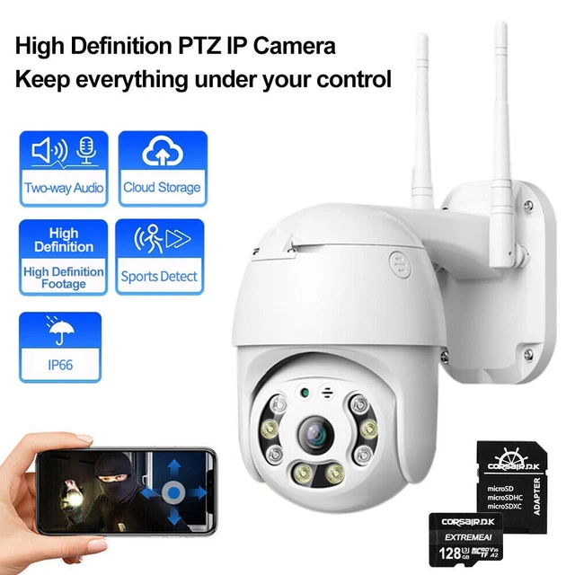 Telecamera Di Sorveglianza Esterna WiFi PTZ SDTNOVA 2x3MP Doppia Lente, Rilevamento Umano, Zoom Digitale, Audio Bidirezionale, Visione Notturna, ICsee