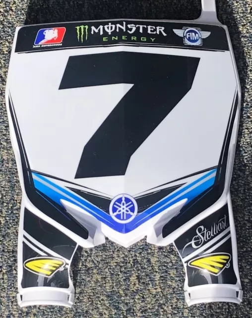 James Bubba Stewart #7 Yamaha JGR Replica Front Number Plate - Unsigned