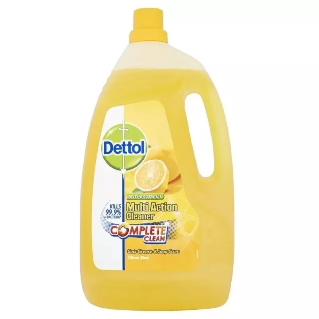 New Dettol ANTI-BACTERIAL  Multi Action Cleaner Complete Clean Citrus Zest 4L