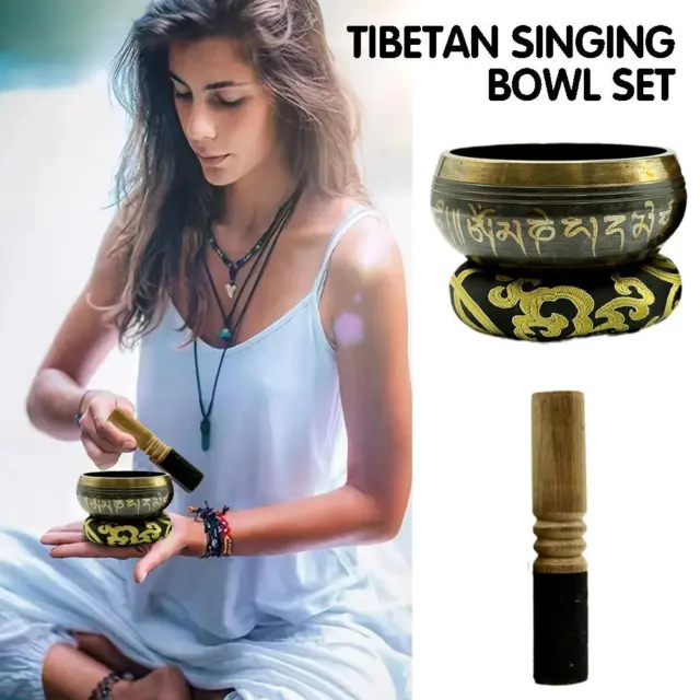 Tibetan Singing Bowl Set ~ For Yoga, Meditation and Sound Healing✨2 W9O9
