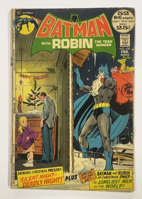 Batman #239. Feb 1972. Dc. Vg-. Christmas Themed Special! Neal Adams Cover!