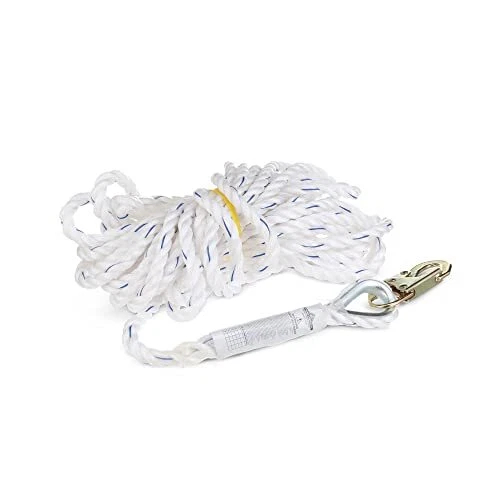 FALL PROTECTION SAFETY Lifeline Rope Grab, Anchor 50' Vertical Cable