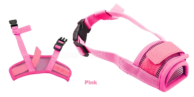 Pet Dog Adjustable Mask Stop Bark Bite Mesh Soft Mouth Muzzle Grooming Chewing