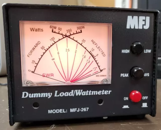 MFJ-267 Carga ficticia, 1,5 KW, 0-60 MHZ, SECO CON MEDIDOR SWR/VATIO