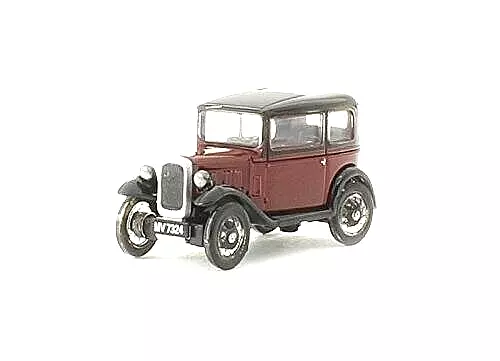 Oxford Diecast 76ASS003 AUSTIN 7 - MAROON - OO HO Scale Model Trains