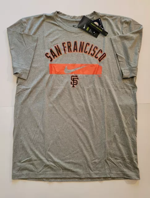 San Francisco Giants Nike Dri Fit Gray T Shirt Mens L New NWT MLB Large