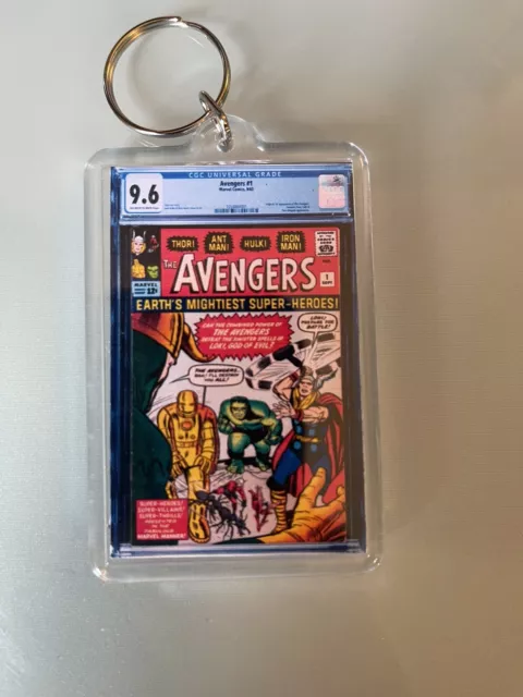 Avengers #1  - CGC Homage - Mini Slab - Key Issue Keychain