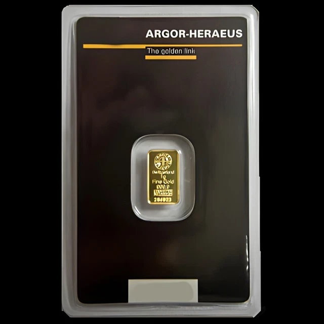 ARGOR HERAEUS 1 Gramm Goldbarren 999,9 Feingold 1g EUR 139,79
