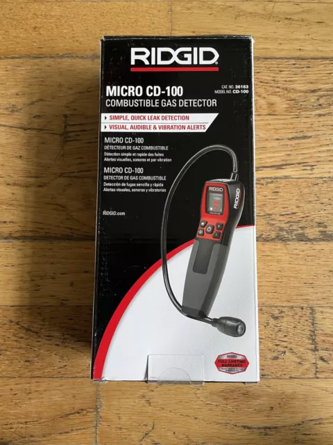 RIDGID 36163 Micro CD-100 Combustible Gas Leak Detector - Black/Red