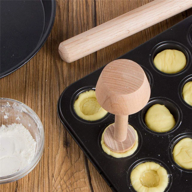 Molde de tarta de huevo de madera doble portátil pastelería hágalo usted mismo suministros para hornear cocina TooZ8