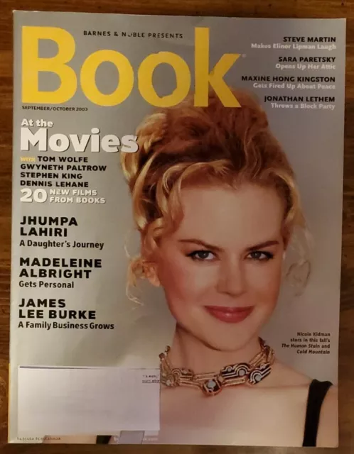 "Book" Magazine Sept/Oct 2003 Nicole Kidman Cover + Steve Martin, Jhumpa Lahiri