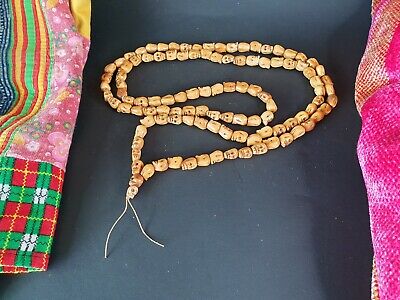 Old Tibetan Carved Yak Skull Prayer Beads …beautiful accent and collection 3