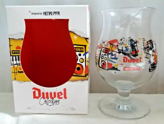 COLLECTOR , VERRE A BIERE DUVEL 33CL , HENRI PFR , ref VD153