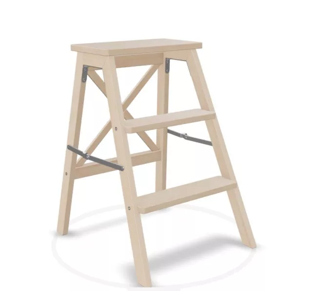 IKEA BEKVAM BEKV M Stepladder 3 Steps Beech 24 3 4