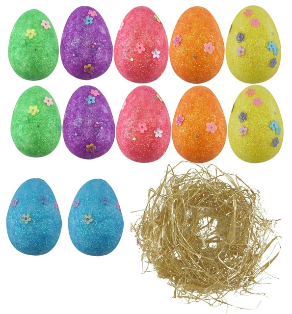 Uova Di Pasqua Decorative In Schiuma - 100 Pezzi Colorati Per Decorazioni Casa - Foto 7