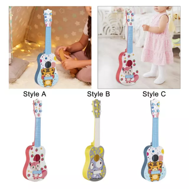 Kinderspielzeug Ukulele-Gitarre mit Plektrum. Kinder-Ukulele-Spielzeug für