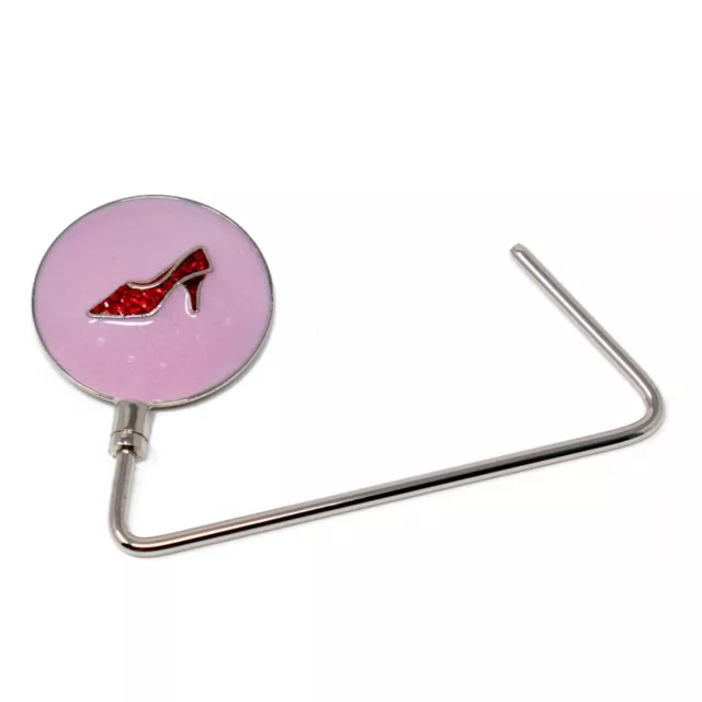 High Heel on Pink Snap Hook Bag Hanger With Extra Strong Grip