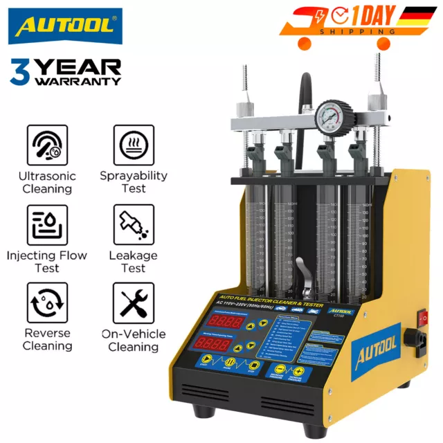 CT150 4-Cylinder Ultraschall Injektor Reiniger Reinigung Einspritzdüsen Tester