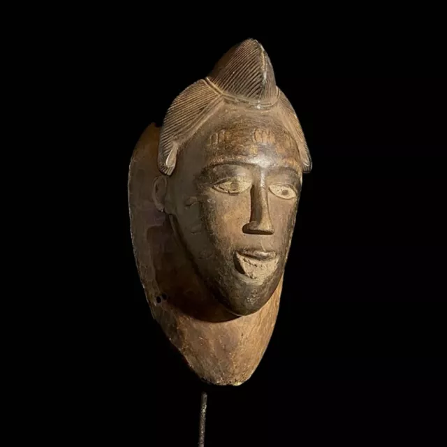 African Tribal Mask Wooden Hand Carved Vintage Wall Hanging Mask Guro-7558