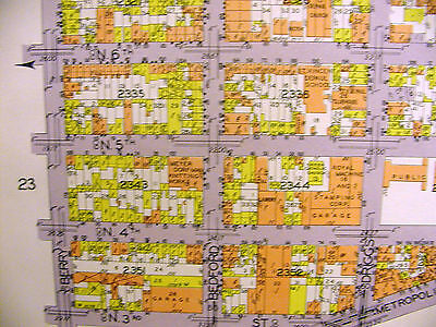 Brooklyn Map 1929 Matted N 3rd - 8th BERRY ROBELING BEDFORD DRIGGS METROPOLITAN 12