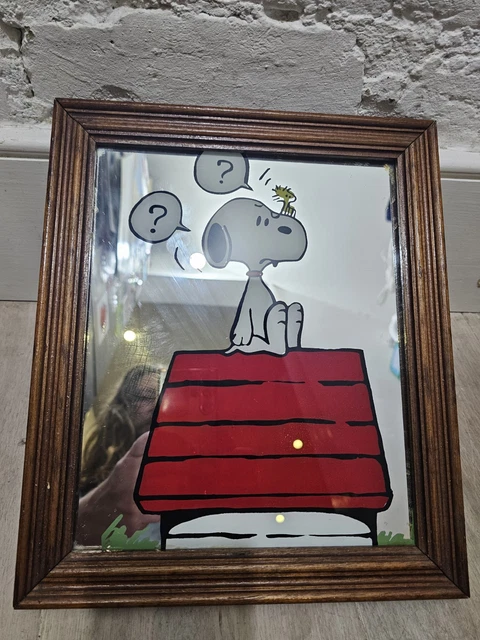 昭和レトロ】SNOOPY スヌーピー パブミラー スヌーピー＆ウッドストック