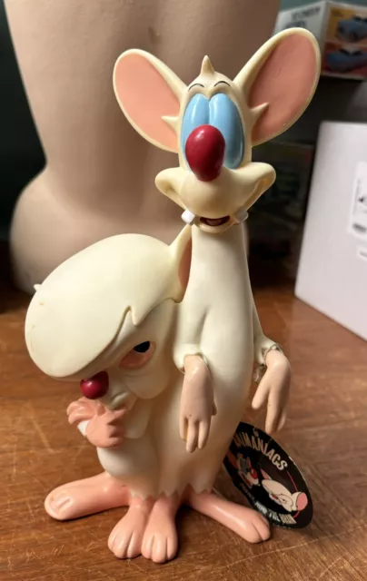 1995 Pinky and the Brain Collectible Figure - 10" Vinyl W/ Tag, WB Store