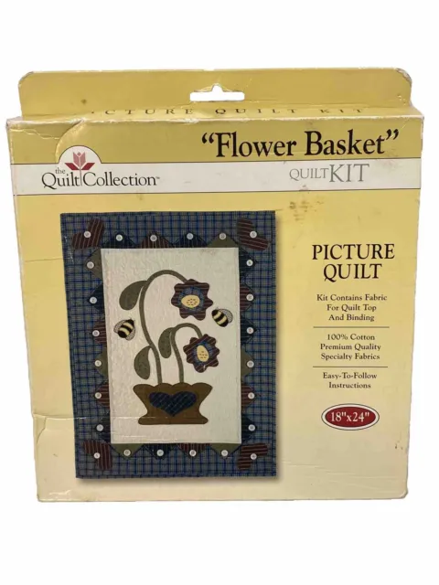 New Flower Basket Quilt Kit Cotton Fabric Kit 2003 The Quilt Connection Pattern
