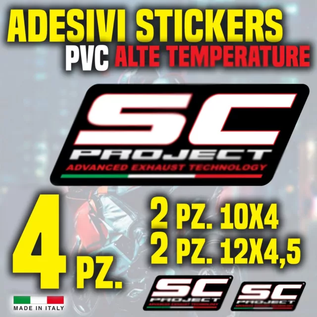 Sc PROJECT adesivi adesivo EXAUST SCARICO resistente alte temperature kit 4 pz