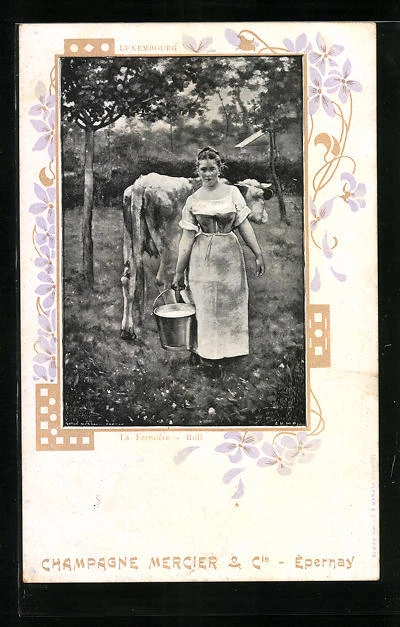 CPA Epernay, Champagne Mercier & Cie, La Fermiere 1902