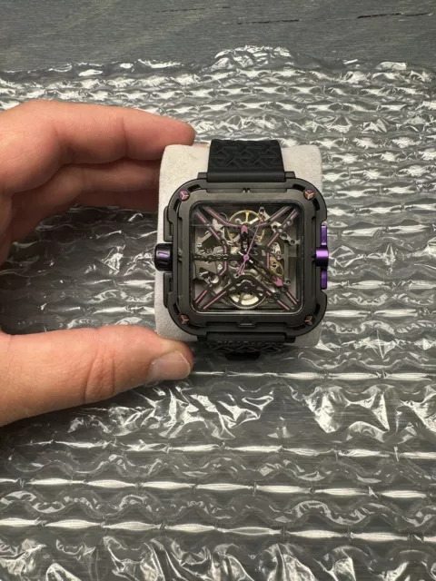 CIGA Design X Series SUV Watch Automatic Mechanical Purple Skeleton Free Ship!