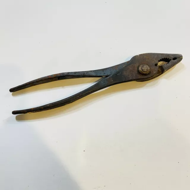 Vintage USA Utica 511-10 Slip-Joint Pliers W/ Wire Cutter Tool 10 inch