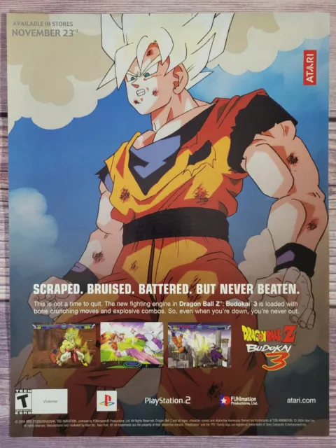 2007 Dragon Ball Z Budokai Tenkaichi 3 Print Ad/Poster Official DBZ Promo  Art