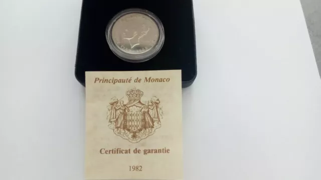 10 francs princesse grace monaco ESSAI millèsime 1982 certificat de garantie